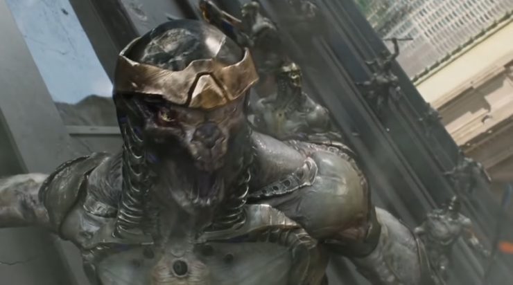 The Avengers, the Chitauri screaming