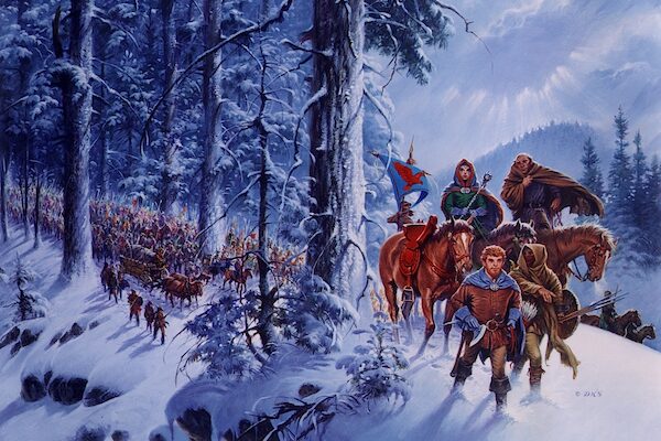 Full wrap-around cover art from Winter's Heart by Robert Jordan